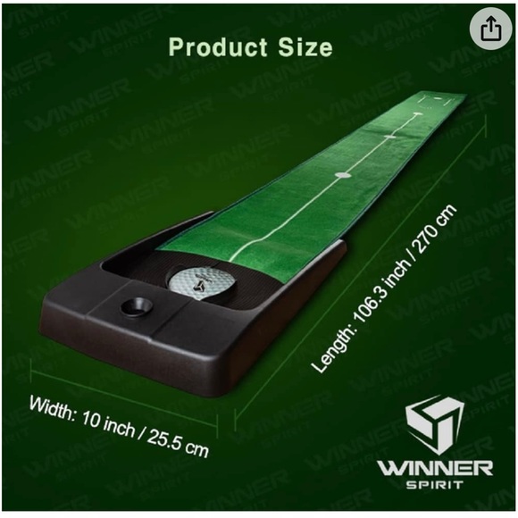 WINNER SPIRIT Miracle 580 Golf Putting Green Mat Minimal Silent - Picture 4 of 7